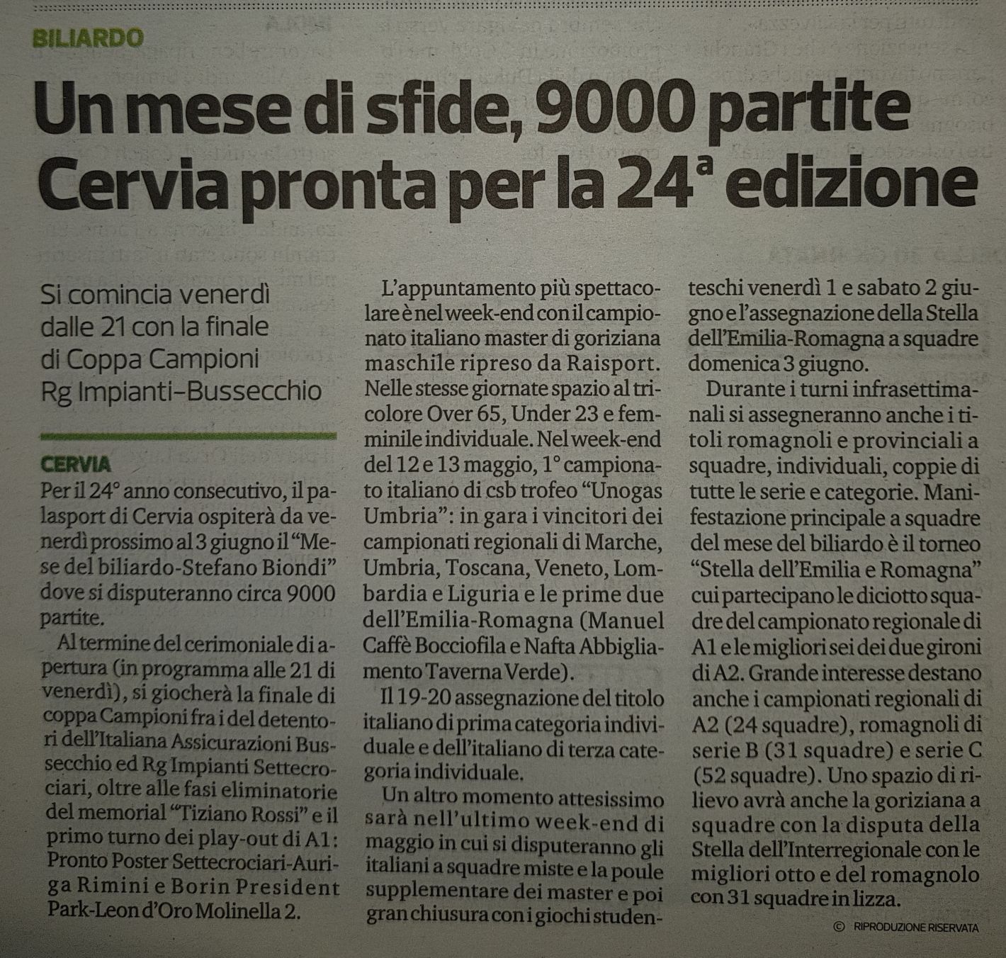 Corriere Romagna 1 maggio 2018