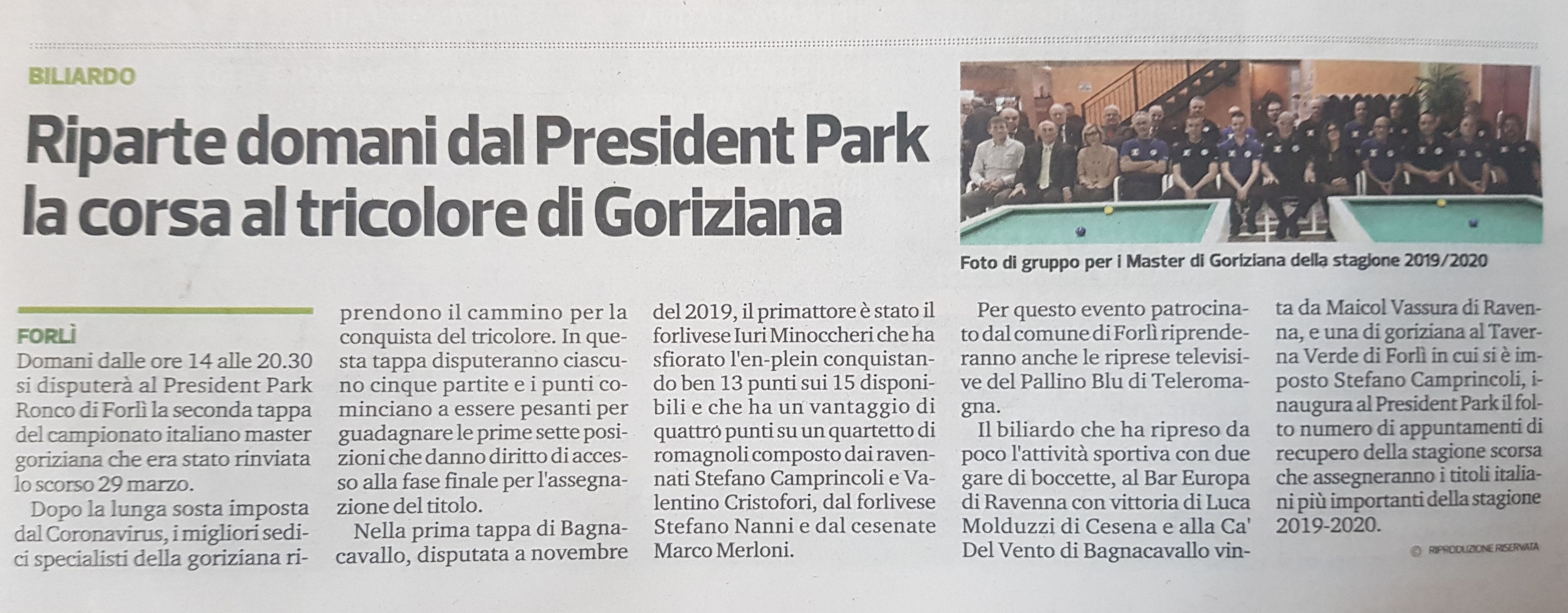 Corriere Romagna  11 settembre 2020