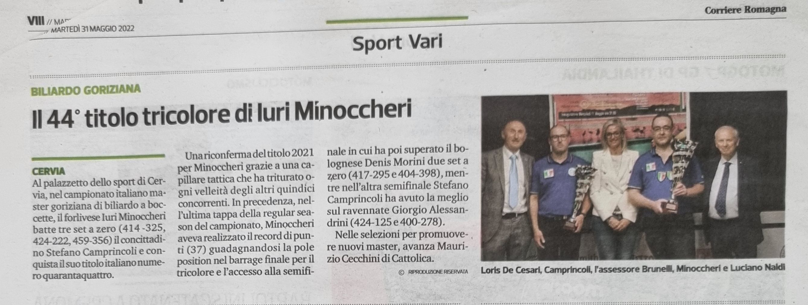 Corriere Romagna Sport 31 maggio 2022