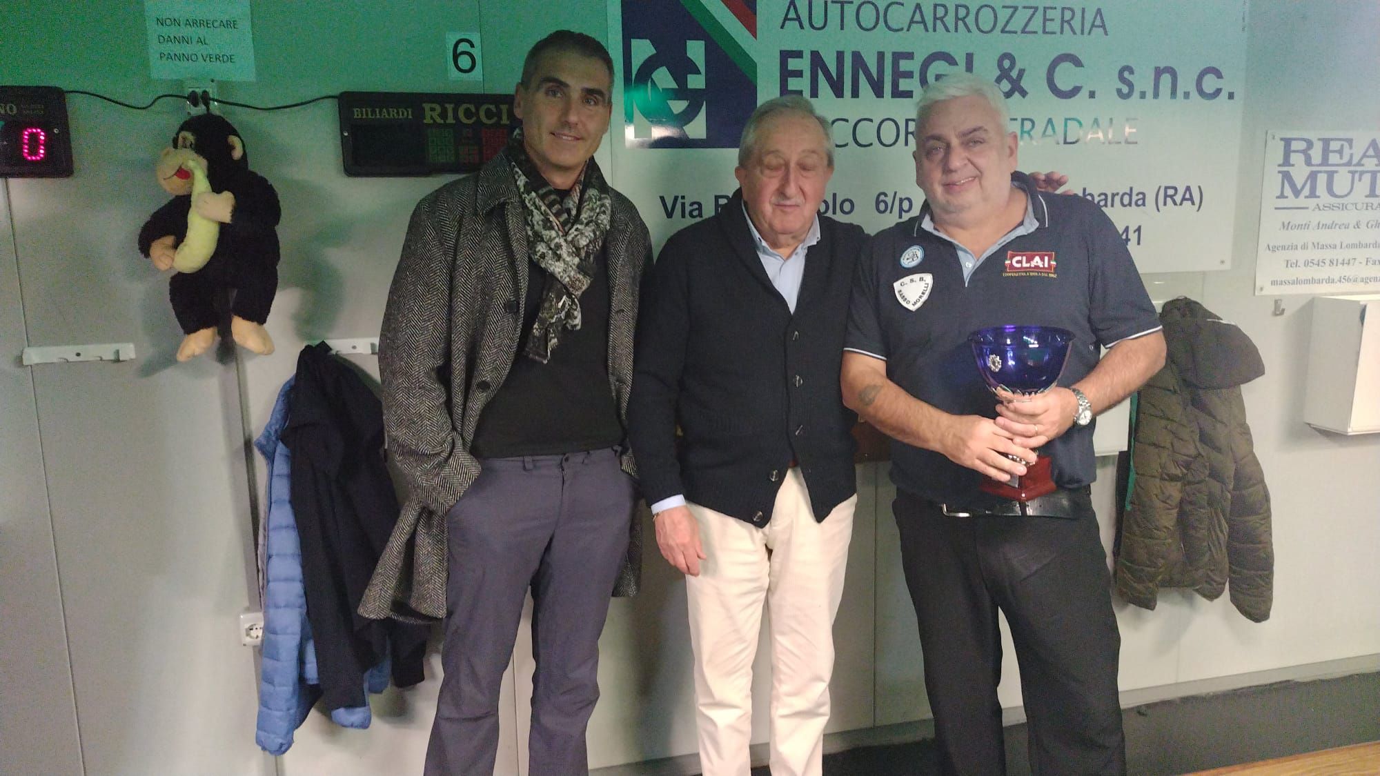 Lorenzo Turroni, sindaco Stefano Sangiorgi e Antonio Falzoni
