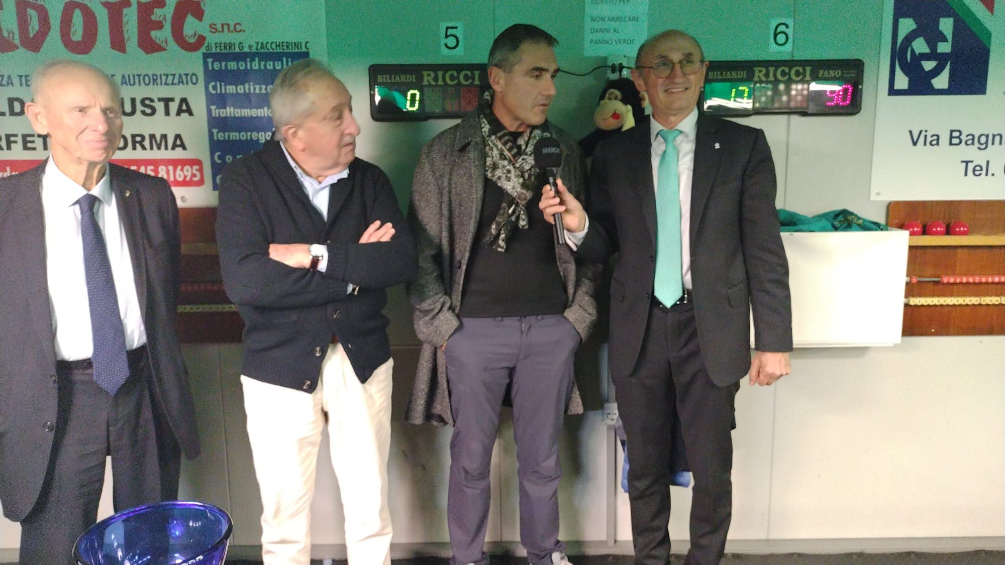 Luciano Naldi, Antonio Falzoni, Sindaco Stefano Sangiorgi e Loris De Cesari