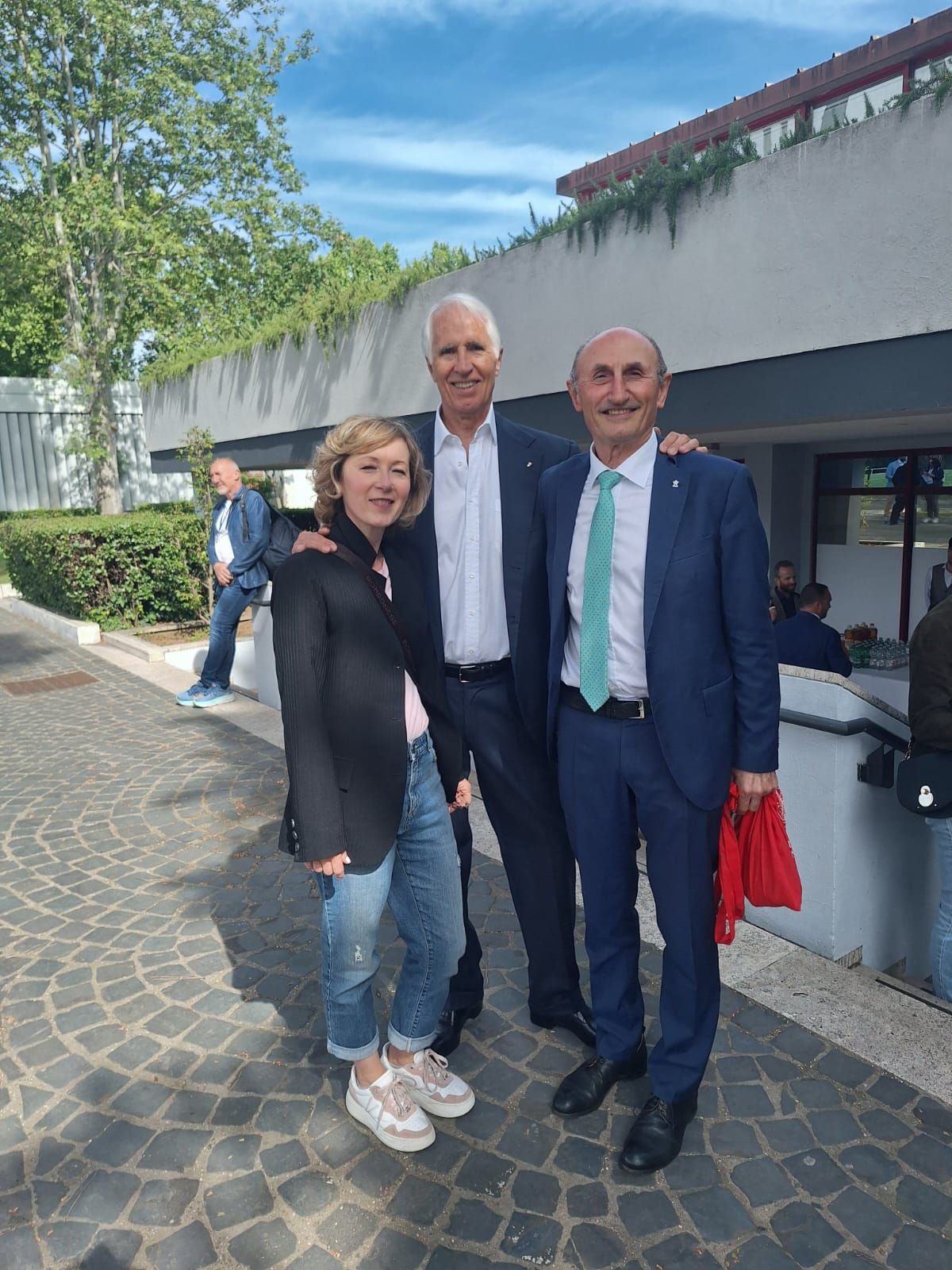 Stefania Ceccarrelli, Giovanni Malago' e Loris De Cesari