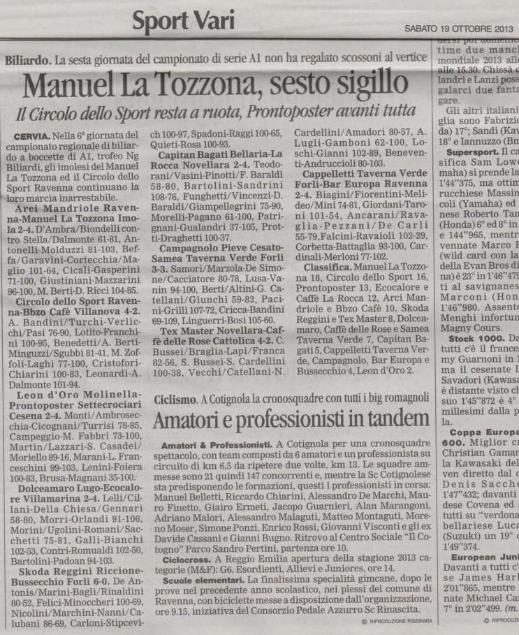Corriere sport 19 ottobre