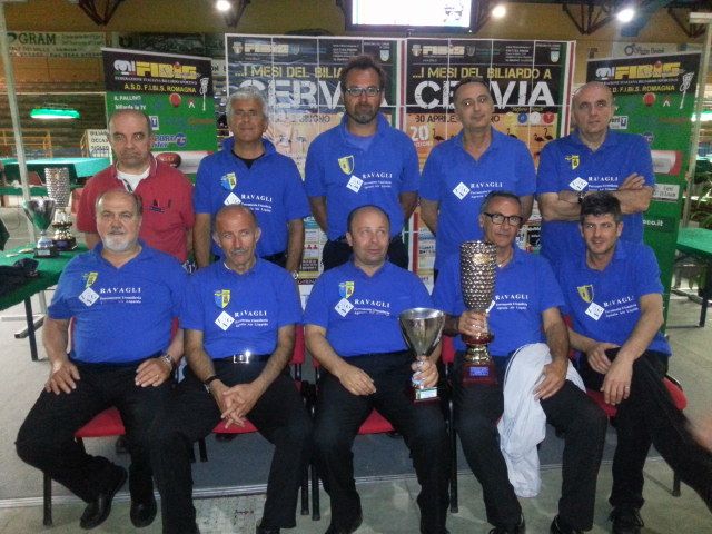 la squadra 2^ classificata Asirelli Cotignola premiata dal presidente Oriano Amorati