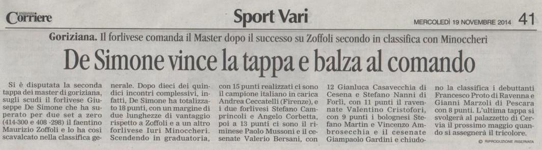 Corriere 19  novembre 2014
