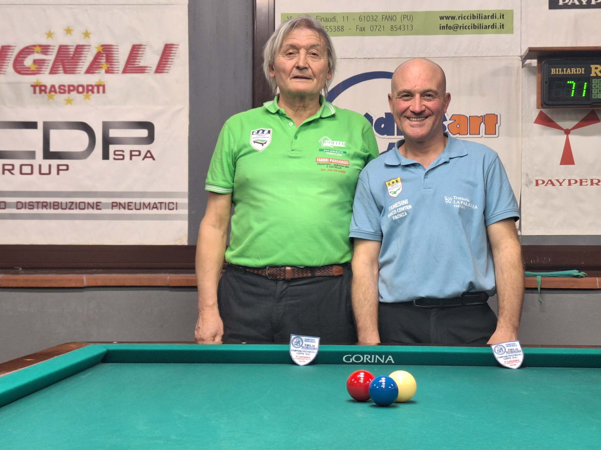La coppia vincitrice nei 3^ categoria Servadei Matteo e Fabbioni Gabriele
