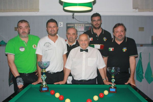 Massimo Cicali, Fabio Corradini, Oriano Amorati, Dino Graziani (arbitro) , Daniele Ricci e Enrico Rosa