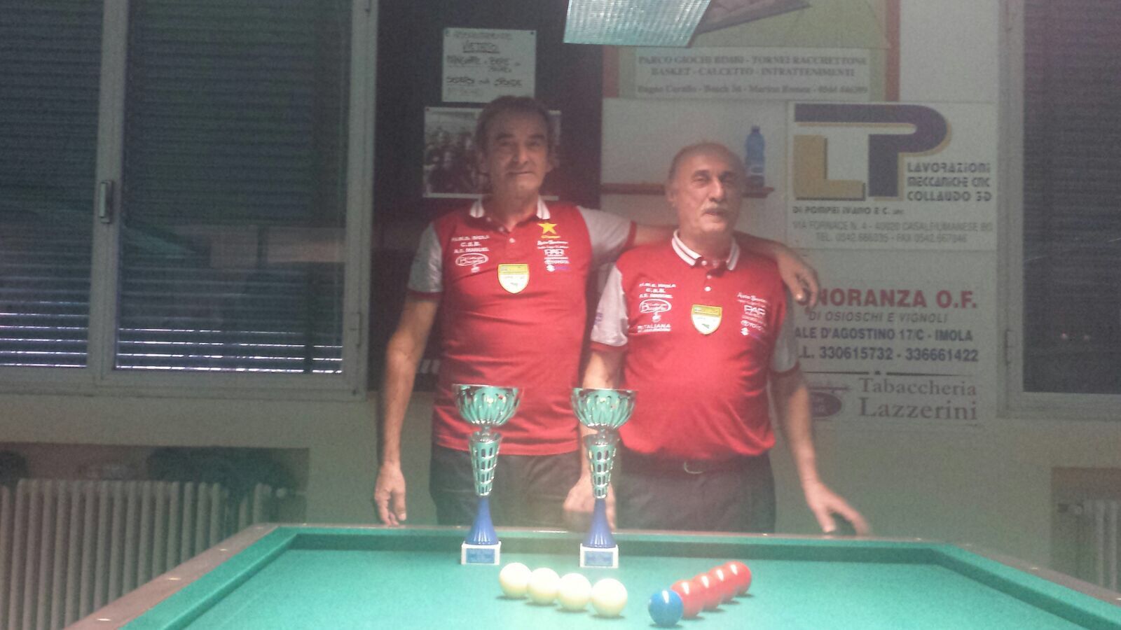 1^ Class. Bartolini Bruno e Loreti Lino CSB Caffè della Bocciofila Imola 