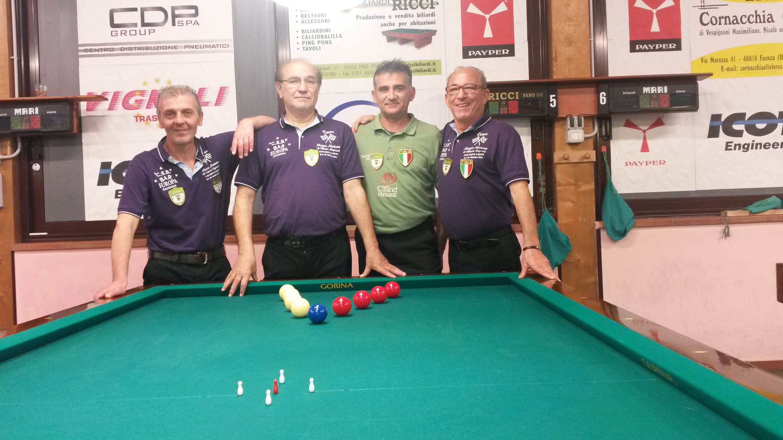 I neo Campioni Provinciali (da sin.) Garavini M.-Morelli S.-Mini L.-Alessandrini P.G. 
