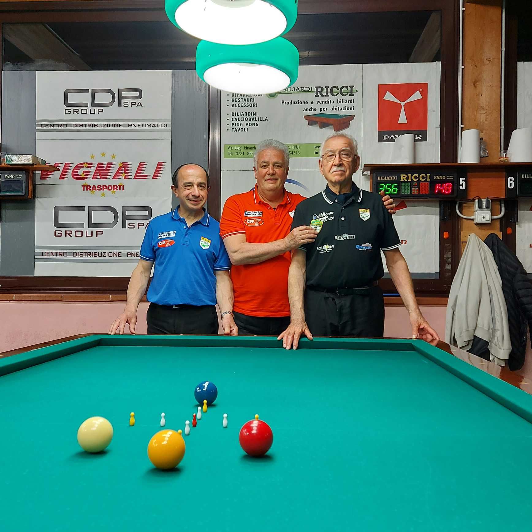I tre finalisti (Pederzoli Luigi - Carapia Daniele - Faccani Dino)