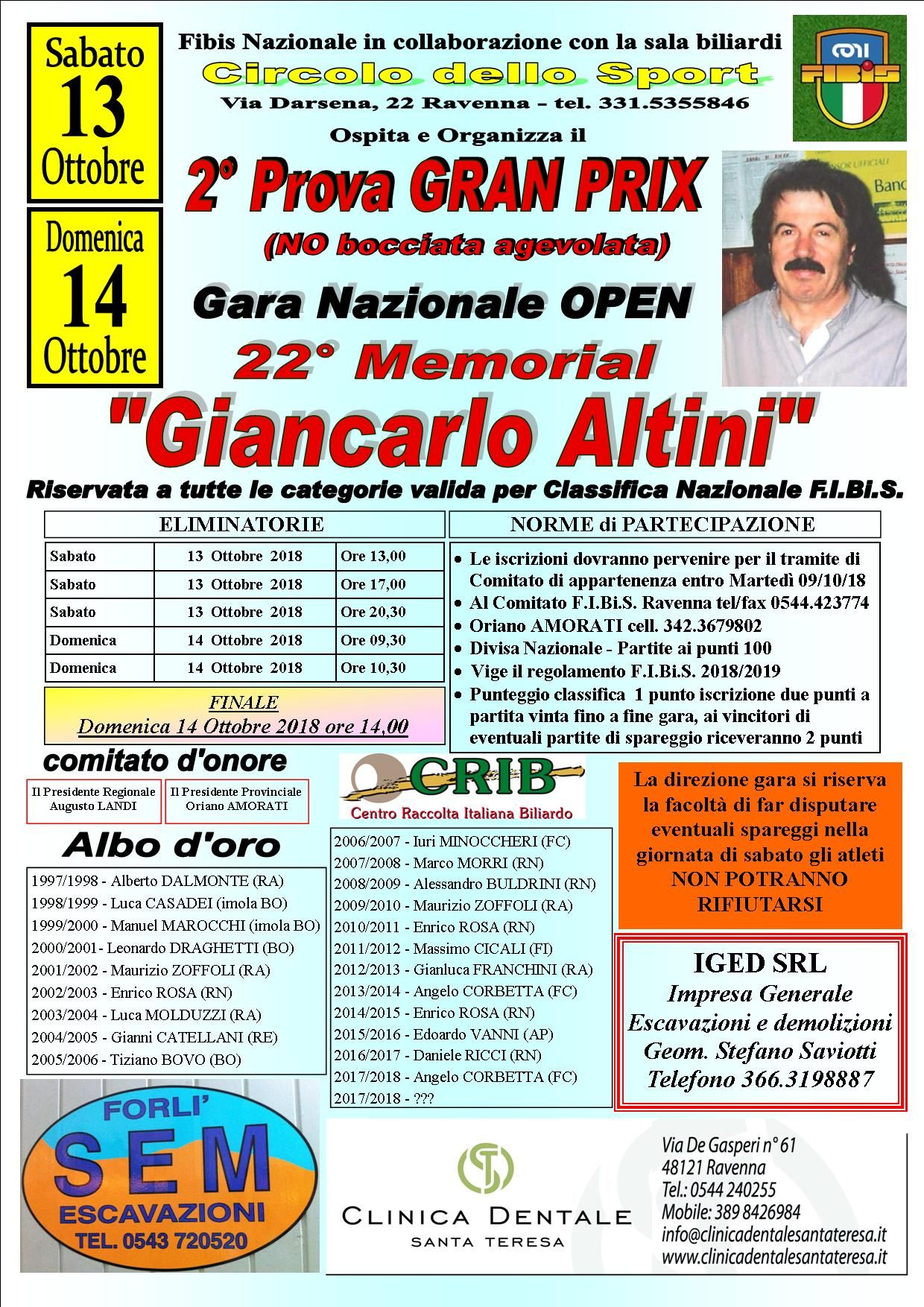 Locandina Memorial Altini