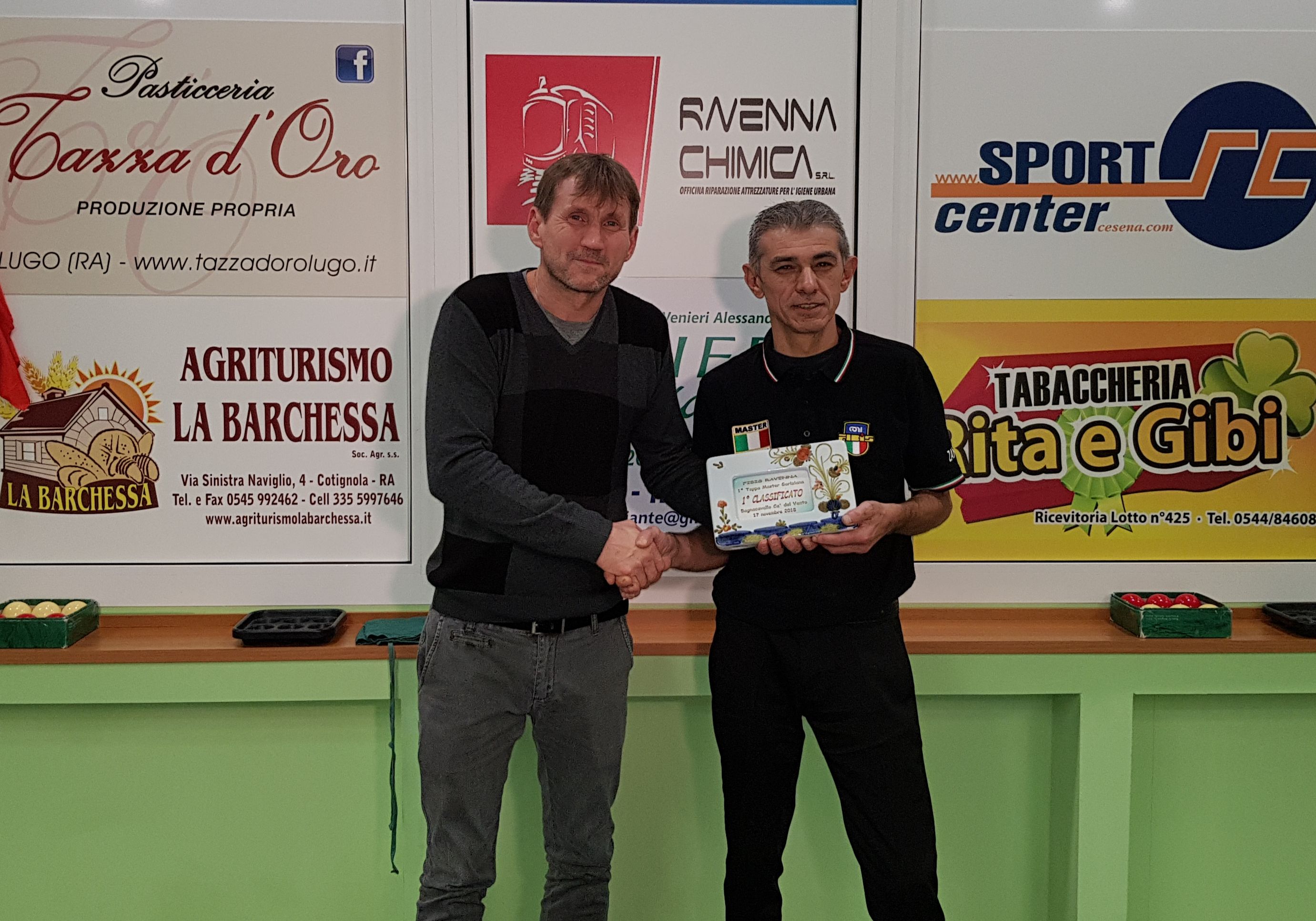 Roberto Cricca premia Zanotti