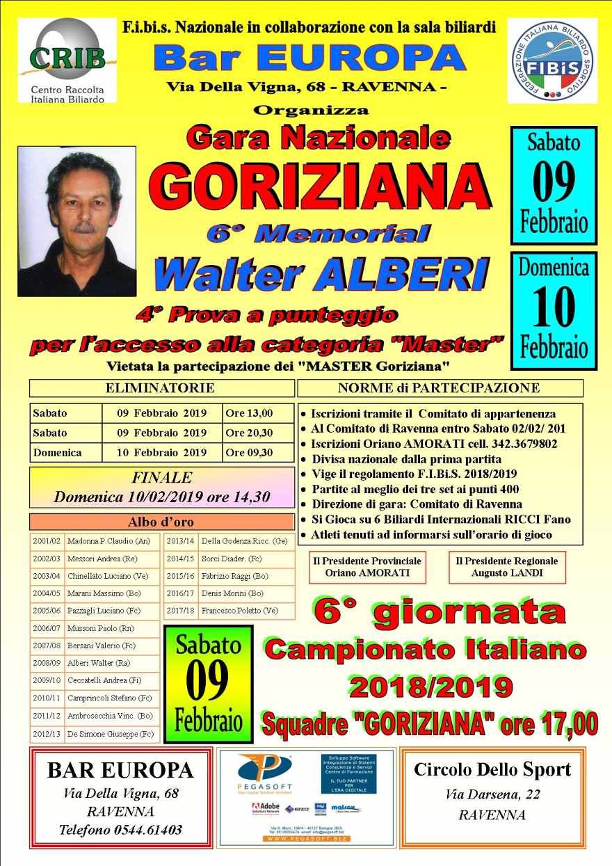 6^ Memorial Waler Alberi - 4^ Prova di Selezione Master (senza Master)