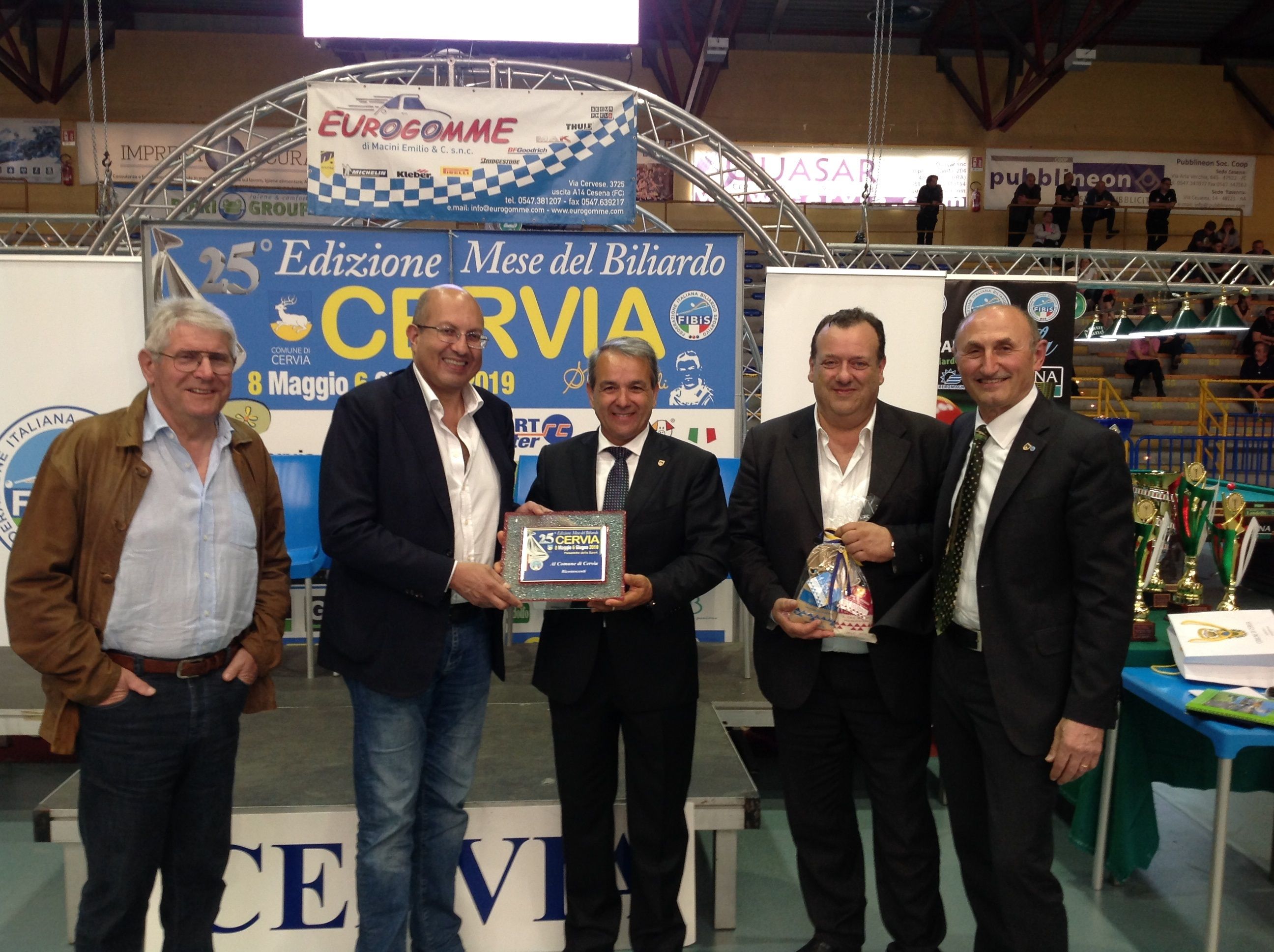 Augusto Landi , Andrea Mancino, Gianni Grandu(Ass. Sport Cervia), Pavio Migliozzi e Loris De Cesari
