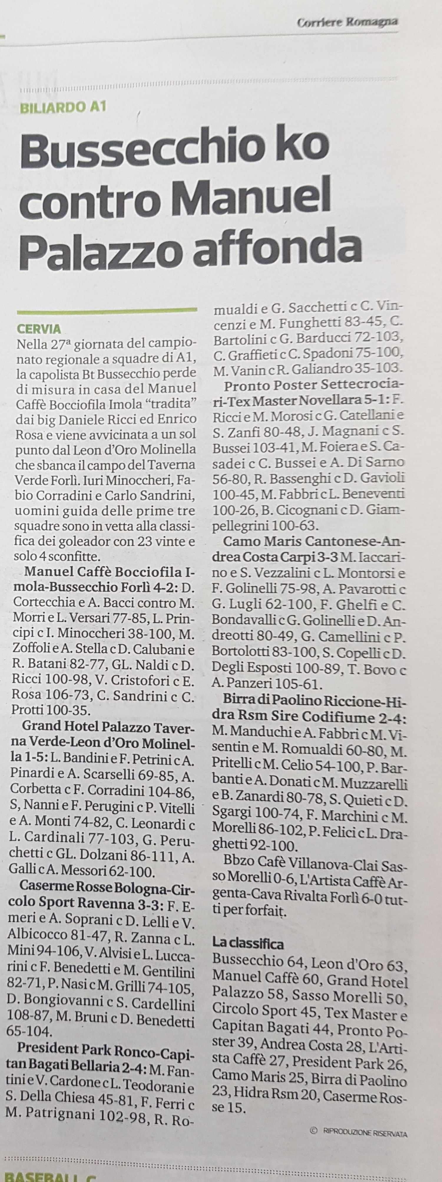 Corriere Romagna Sport 24 settembre 