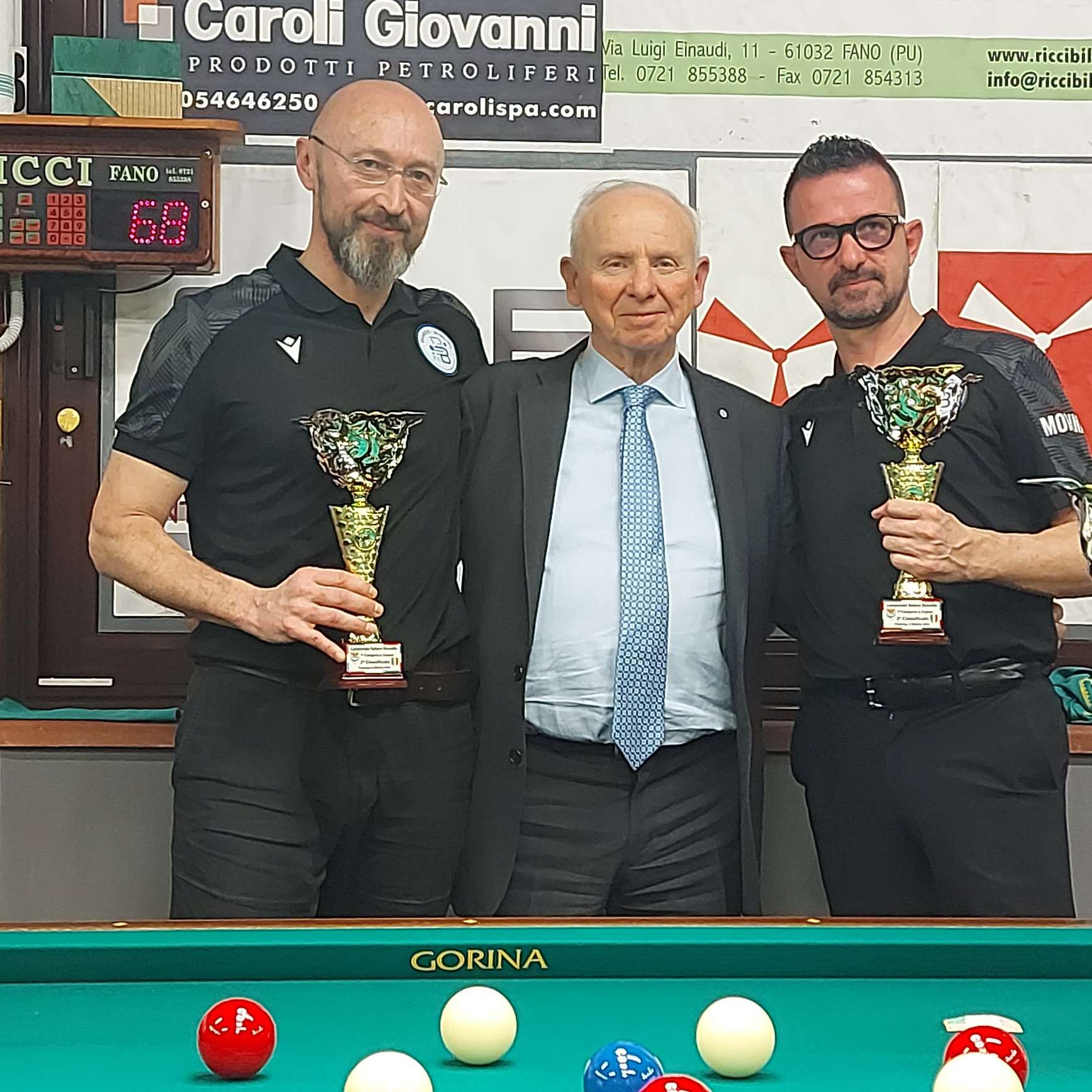 Sandoni Luca e Morini Denis premiati dal Pres. Reg.le Naldi Luciano