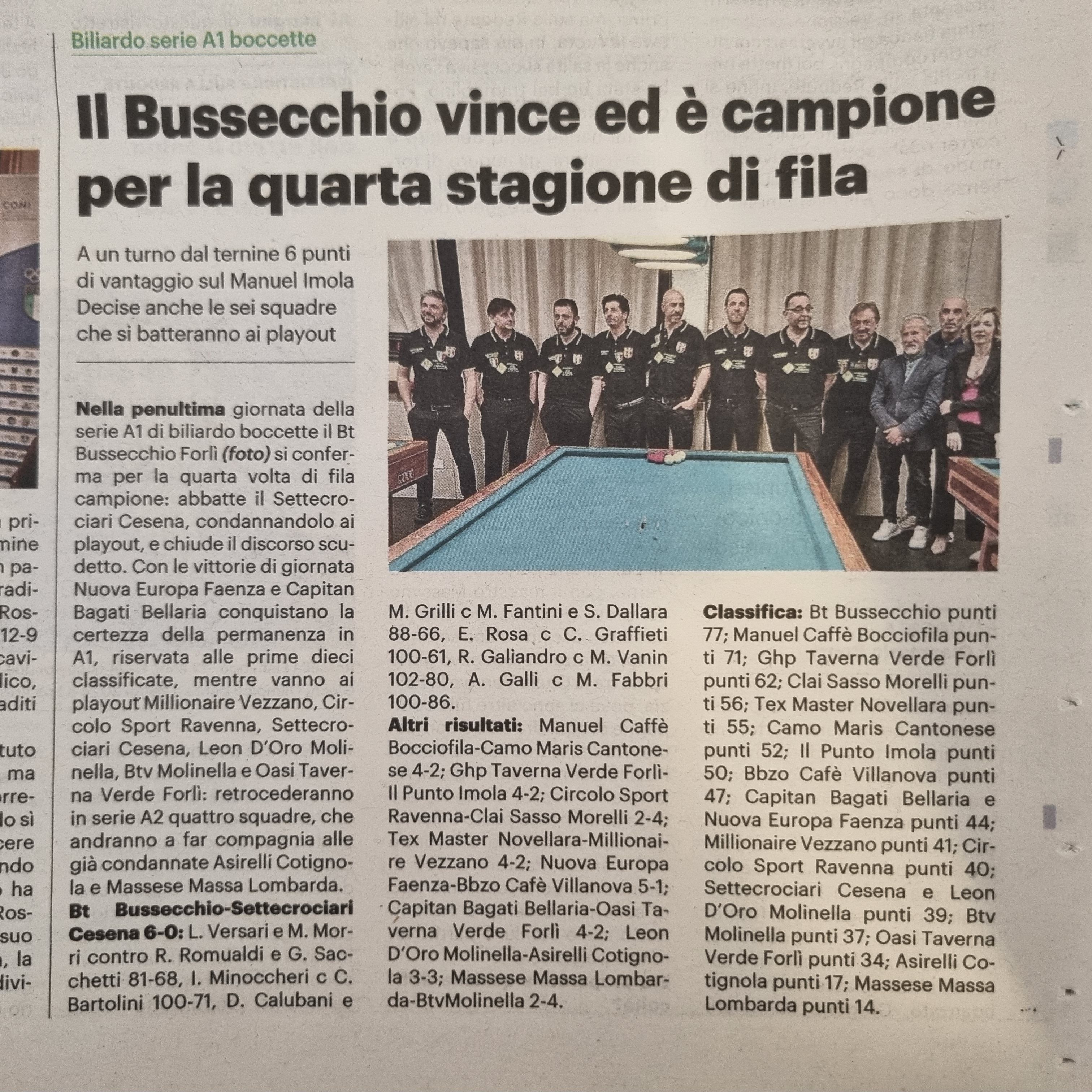 Carlino Romagna sport luned 24 aprile 2023