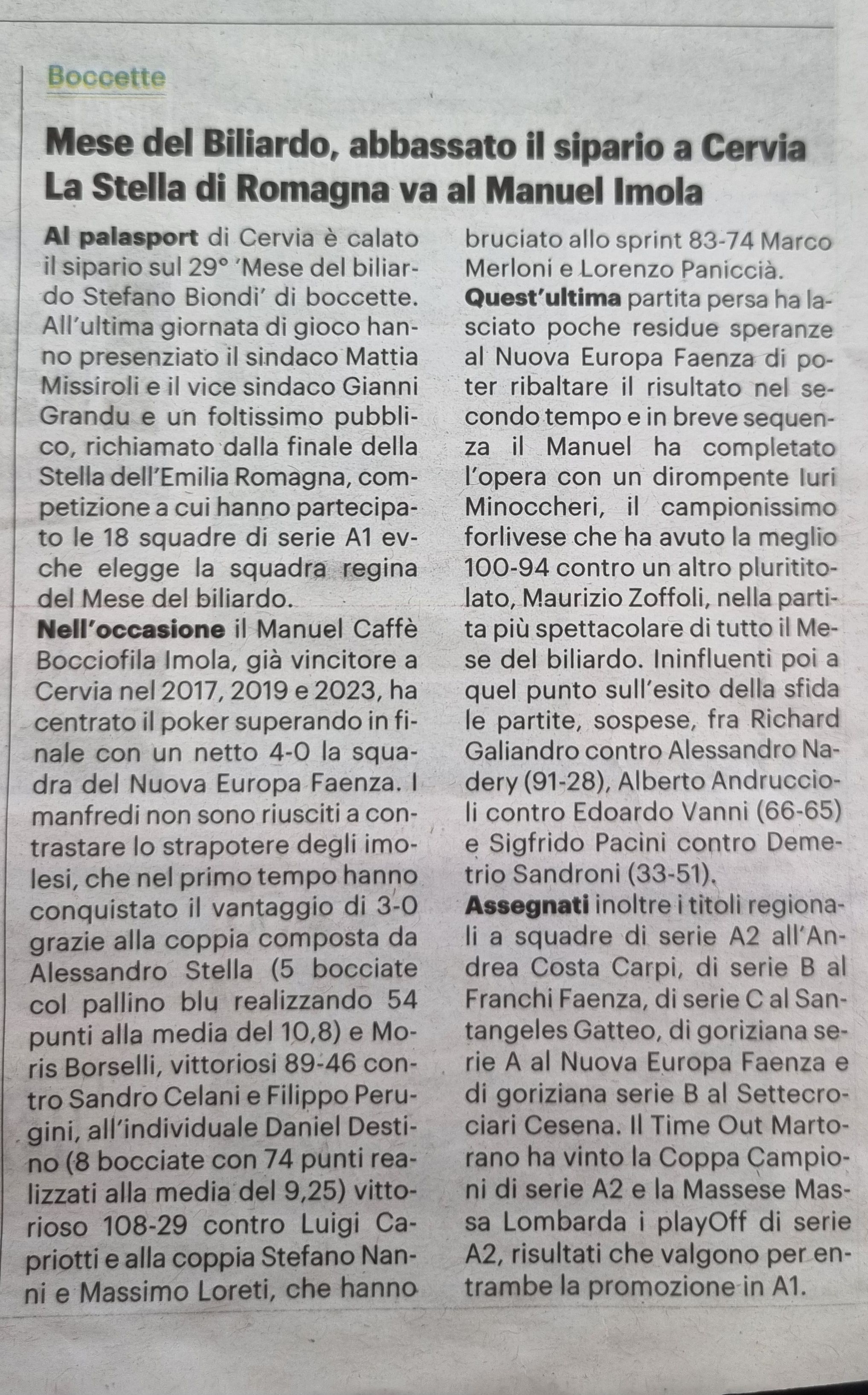 Carlino romagna sport