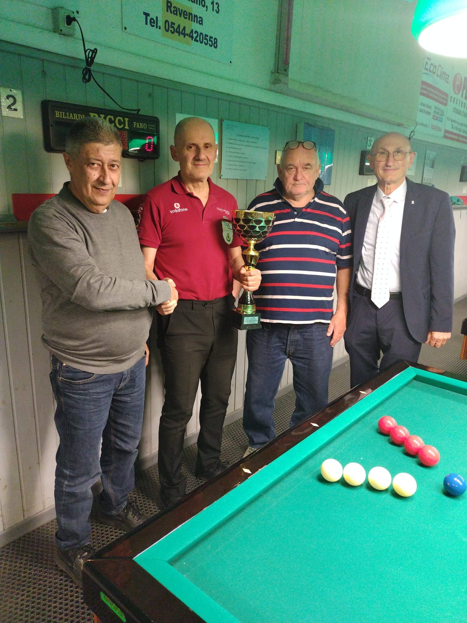 Bruno Cimatti, Carlo Sandrini, Raoul Amici e Loris De Cesari