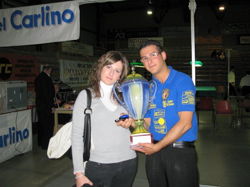 Il Campione di Goriziana Stefano Camprincoli in compagnia della ragazza Daiana 