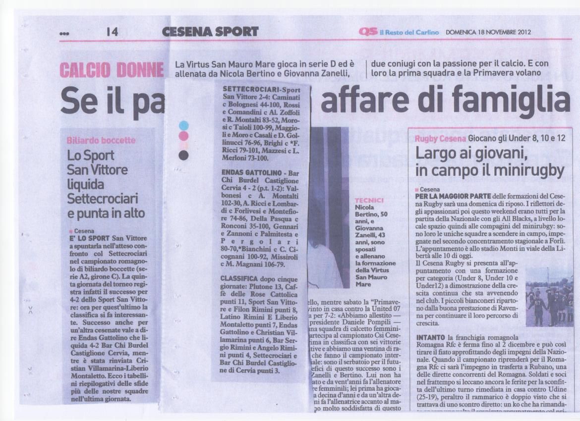 Sul Carlino  Cesena Sport