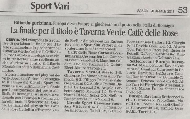 Corriere 20  aprile 2013 