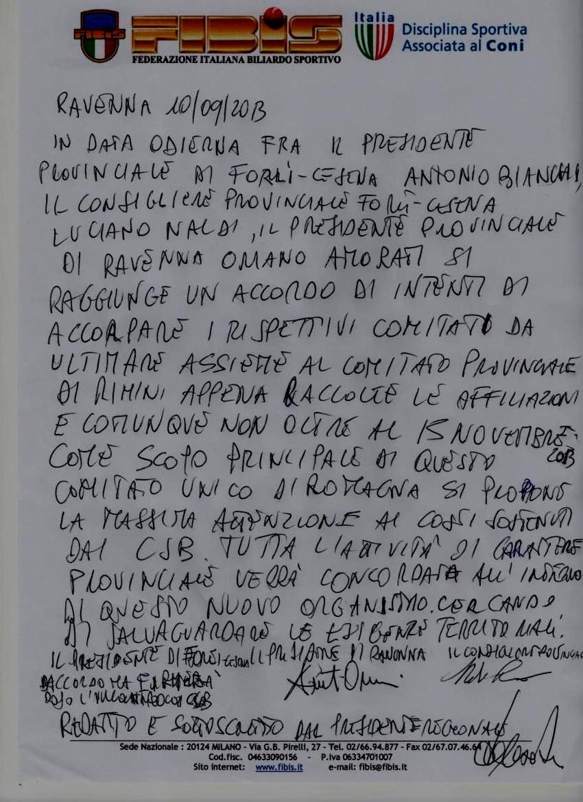 Accordo di accorpamento