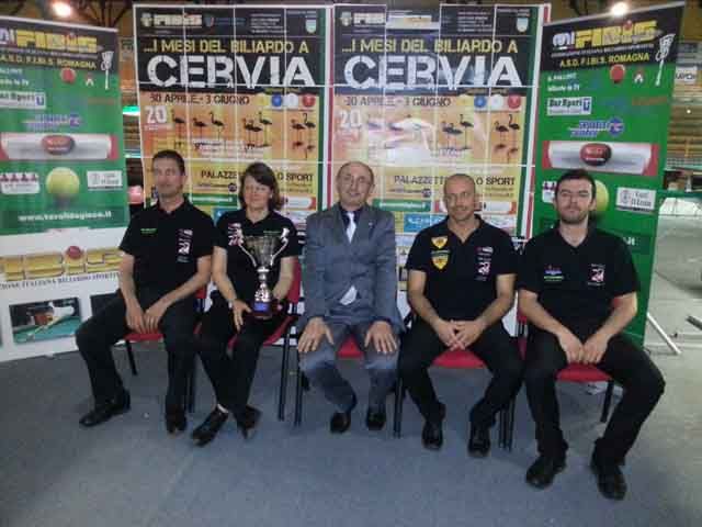 2^ classificati da sx marco menabue, Patrizia Balestrazzi, il presidente regionale Loris De Cesari, Davide Zanfino e Valentino Cristofori