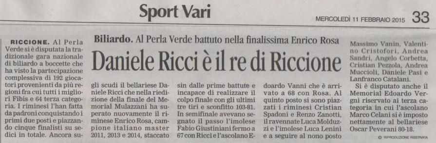 Corriere  11 febbraio 2015