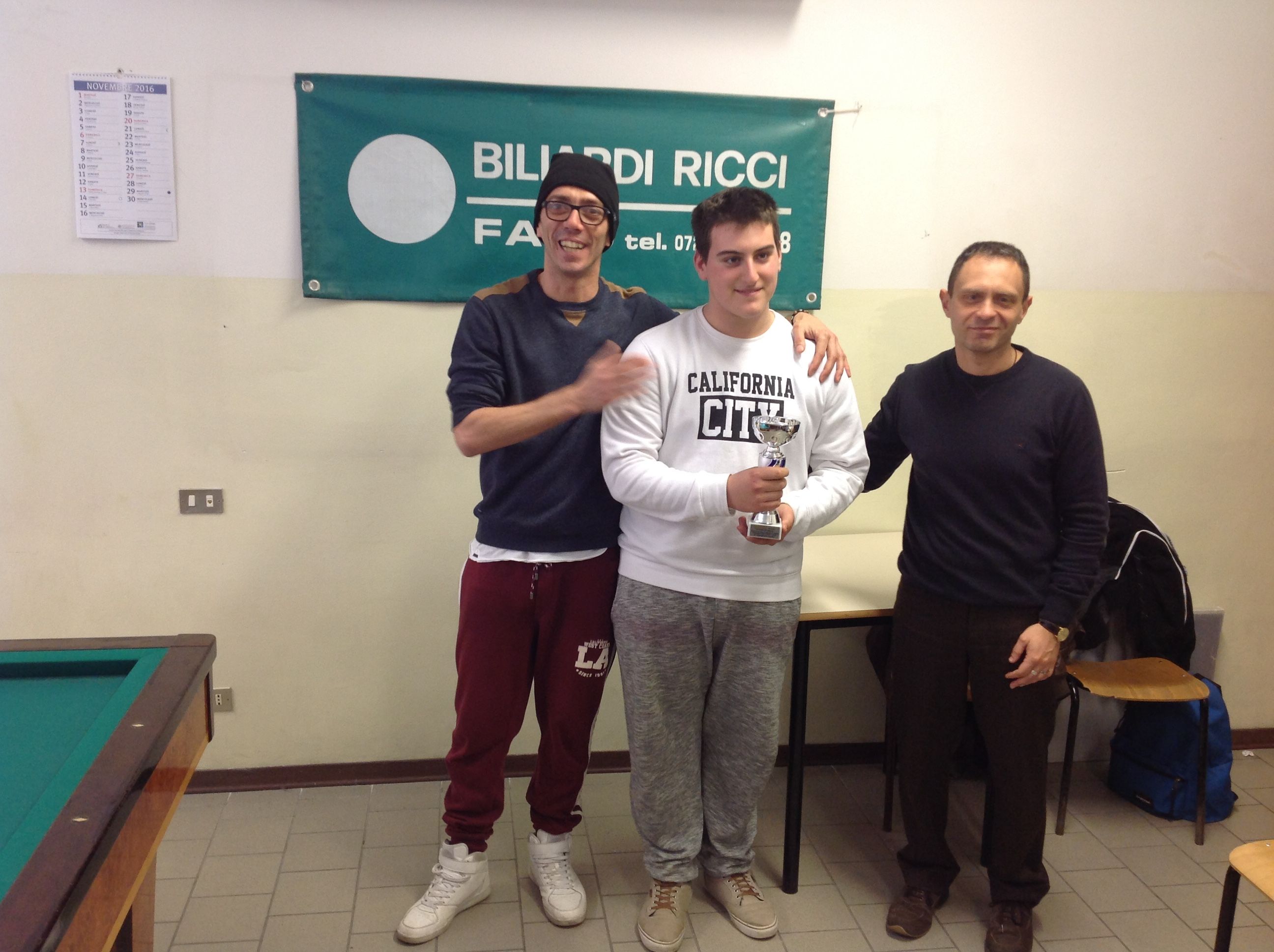 3° classificato, a pari merito, Paolini Mattia con il Preside dell'Istituto e l'Istruttore Fibis Mazzarini Marco