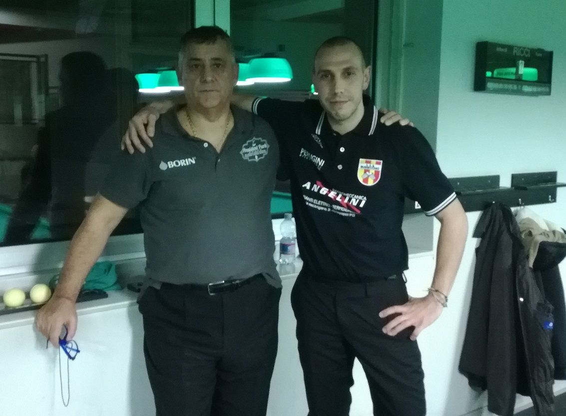 Il 3° classificato Biasoli Maurizio con il vincitore Garoia Nicola