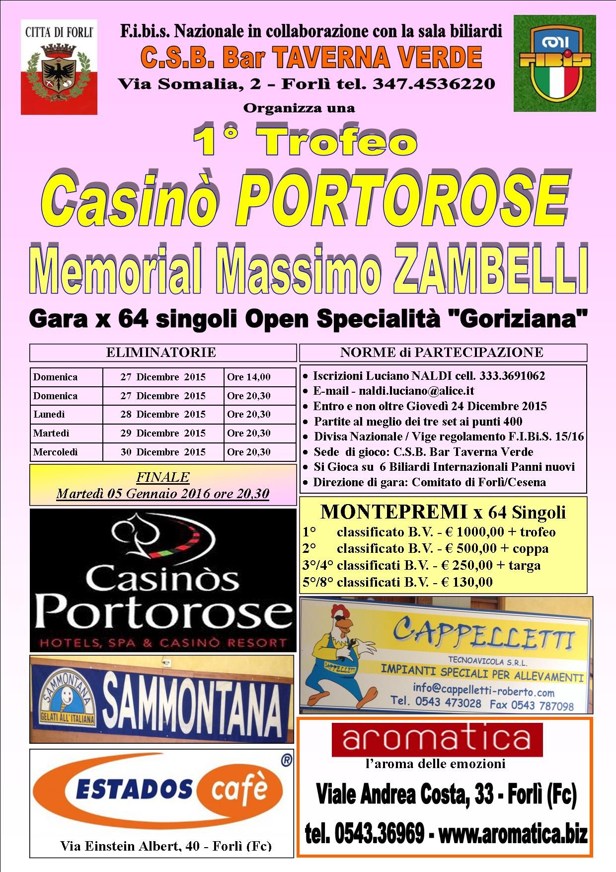 1° Trofeo Casinò Portorose Memorial M. Zambelli