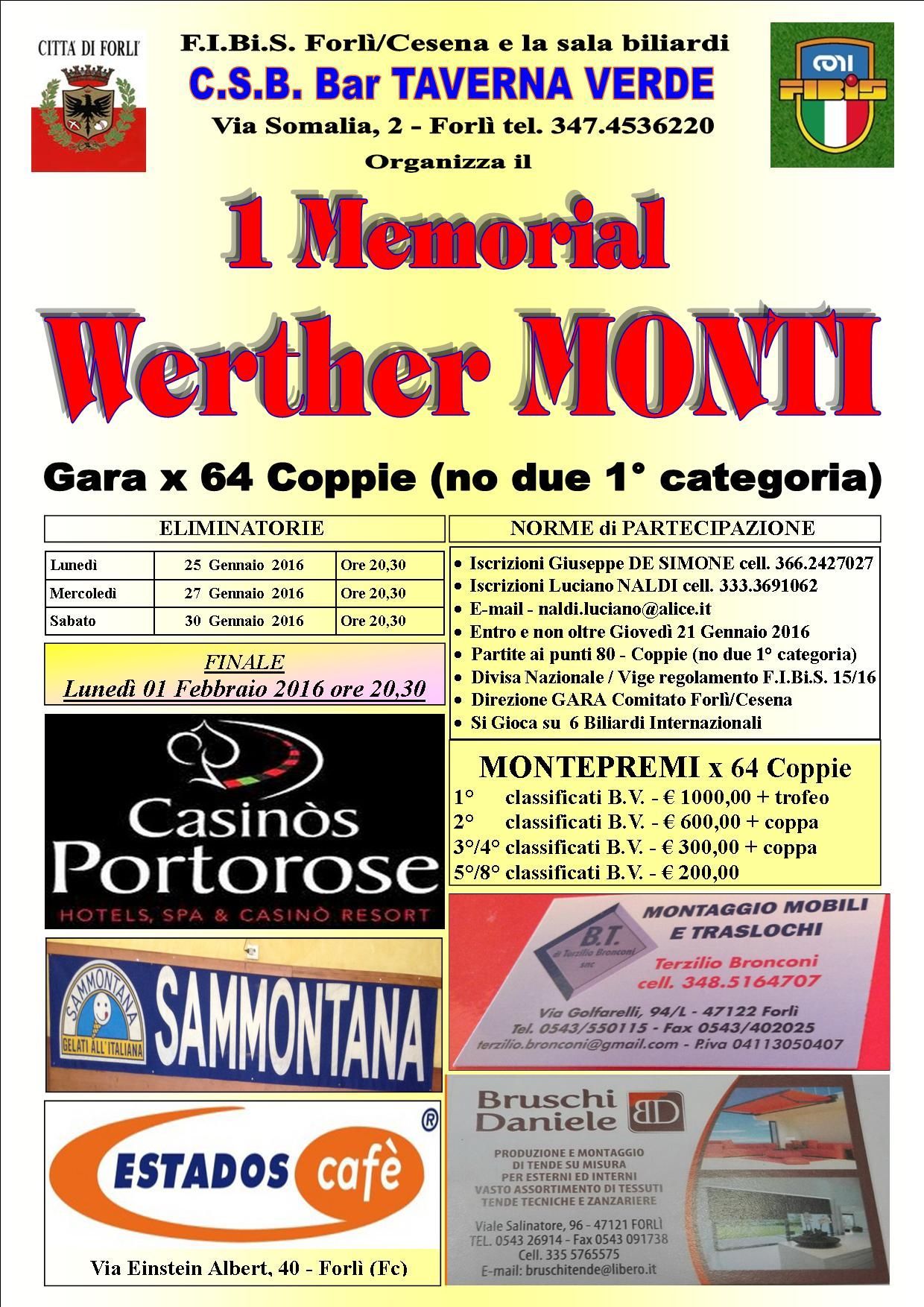 1° Memorial Werther Monti