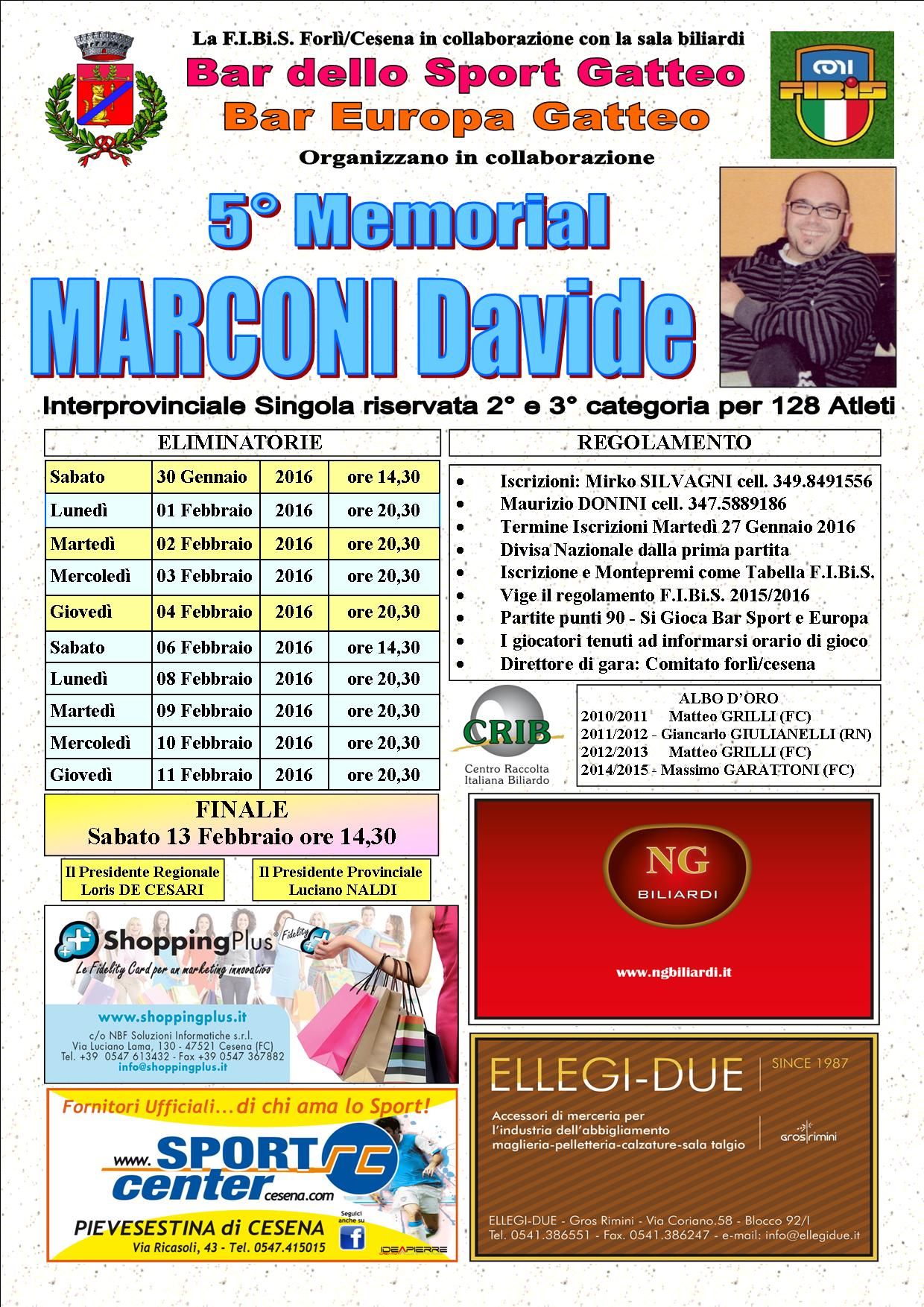 5° Memorial Marconi Davide