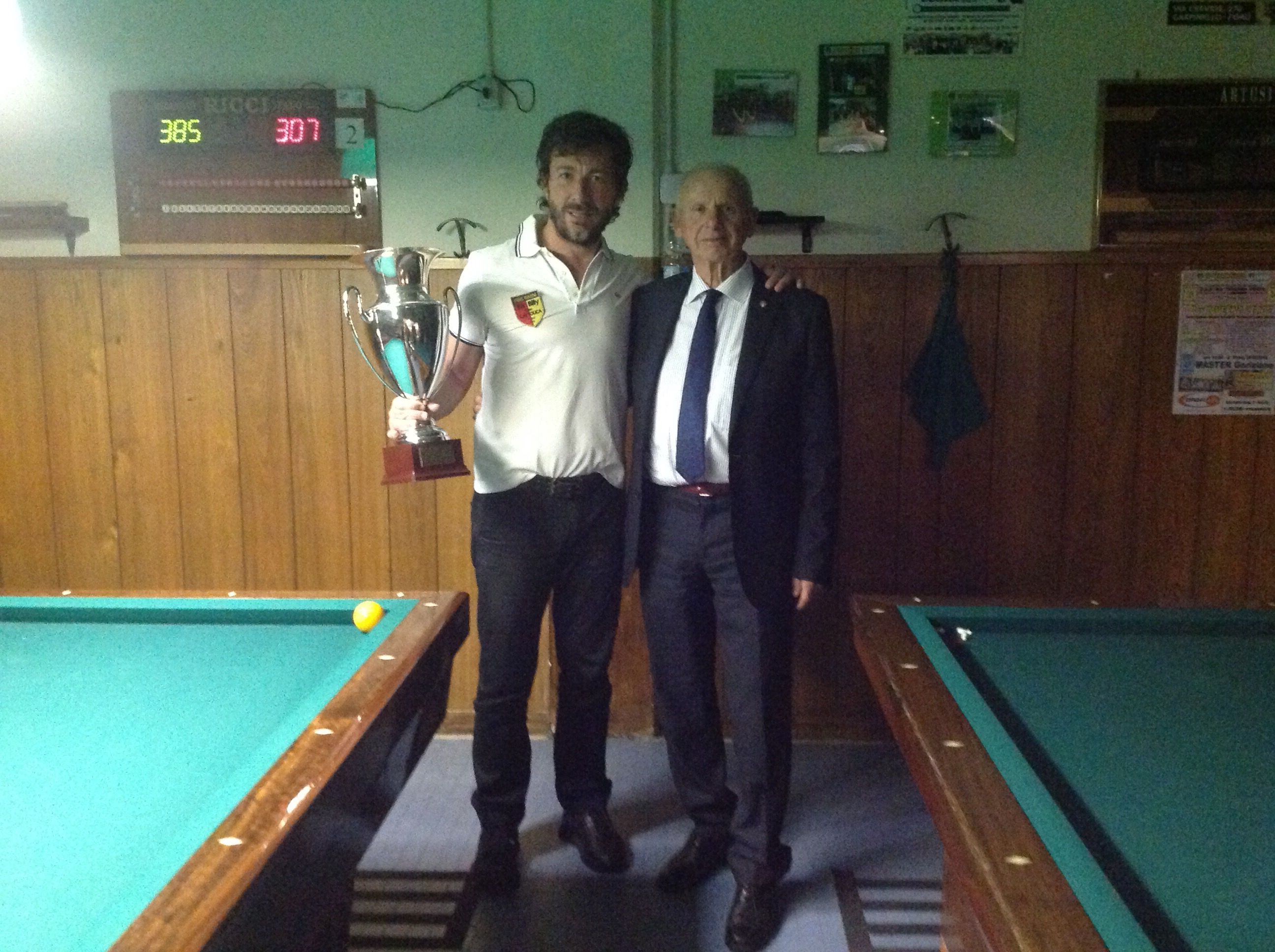 Il vincitore Cecchini M. con il Presidente Provinciale Naldi Luciano