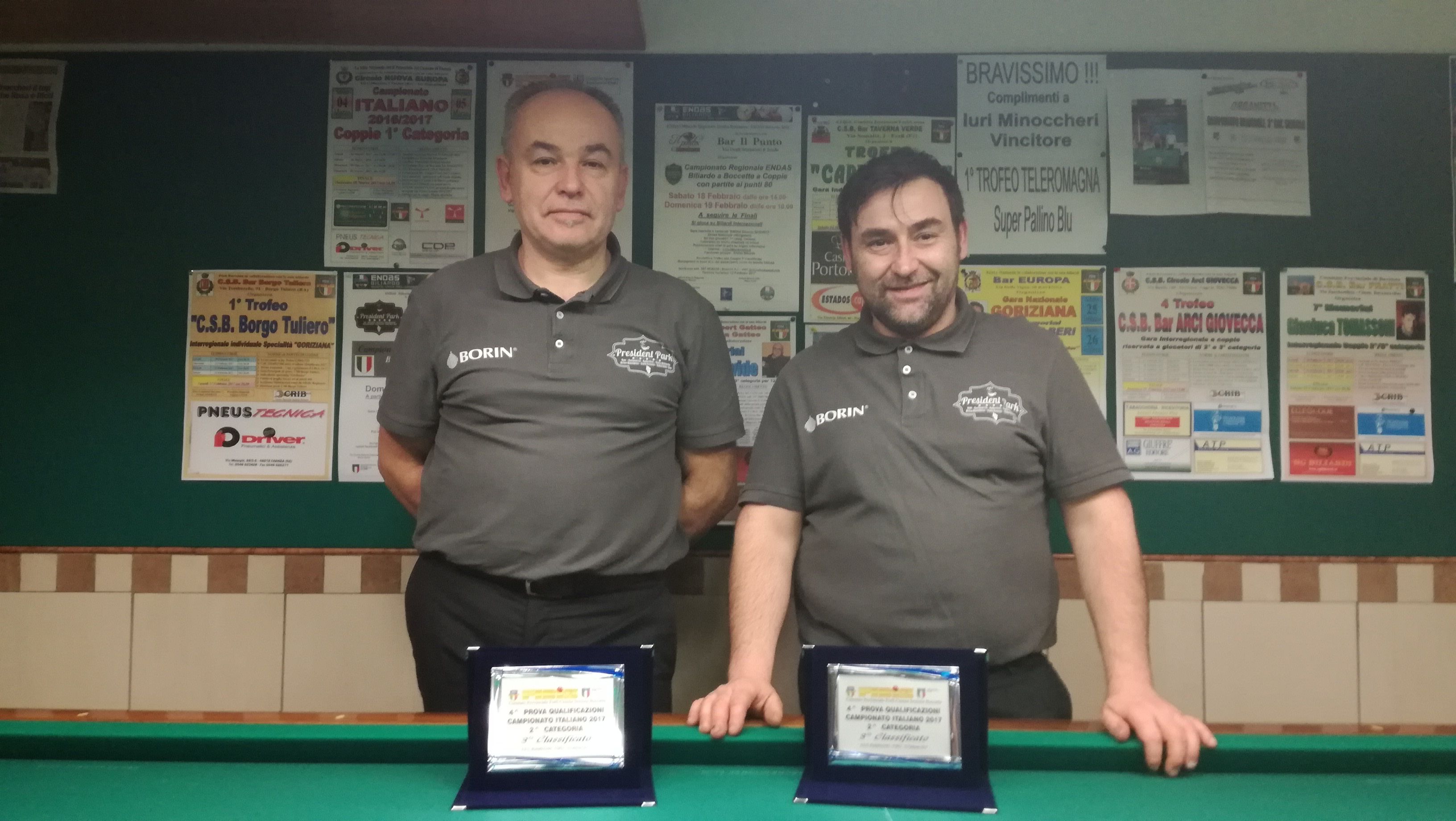 I terzi classificati Collinelli F. e Rossi Luca