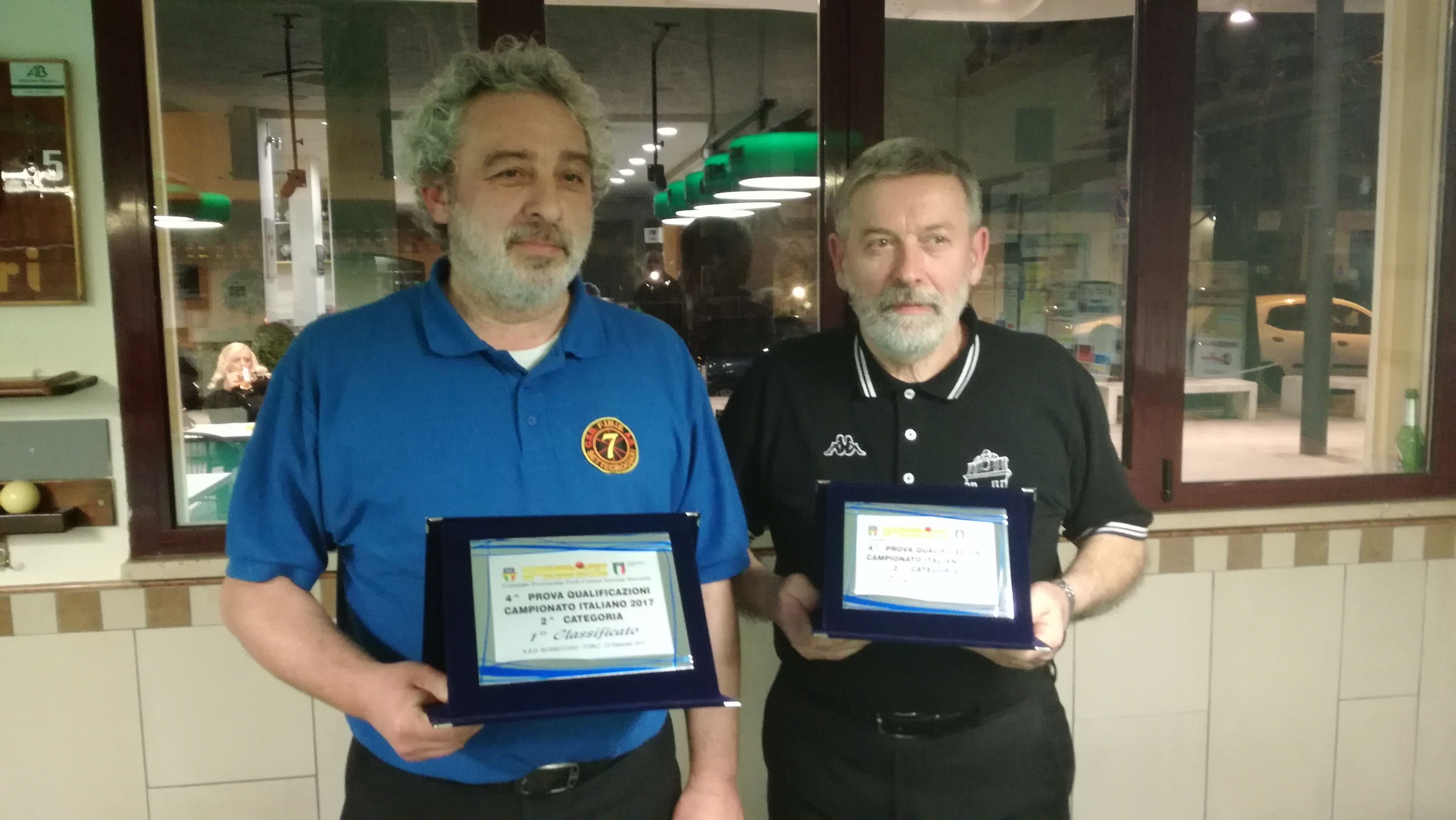 1° classificato Brighi Daniele, 2° classificato Bandini Valter