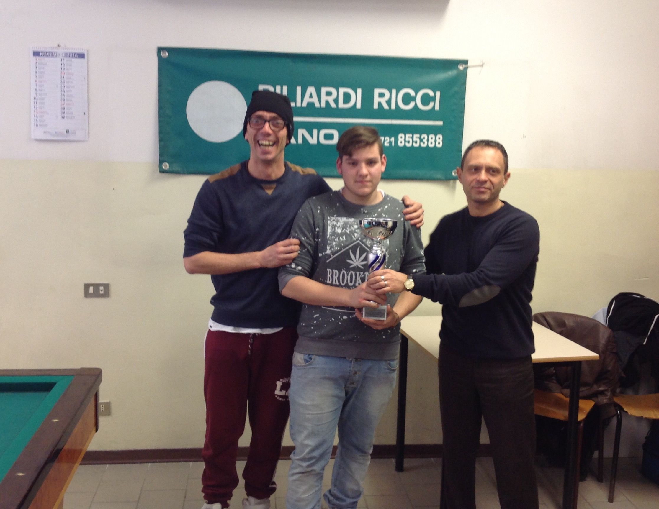 Il vincitore Venturi Cristian con il Preside dell'Istituto con l'Istruttore FIBIS Mazzarini Marco