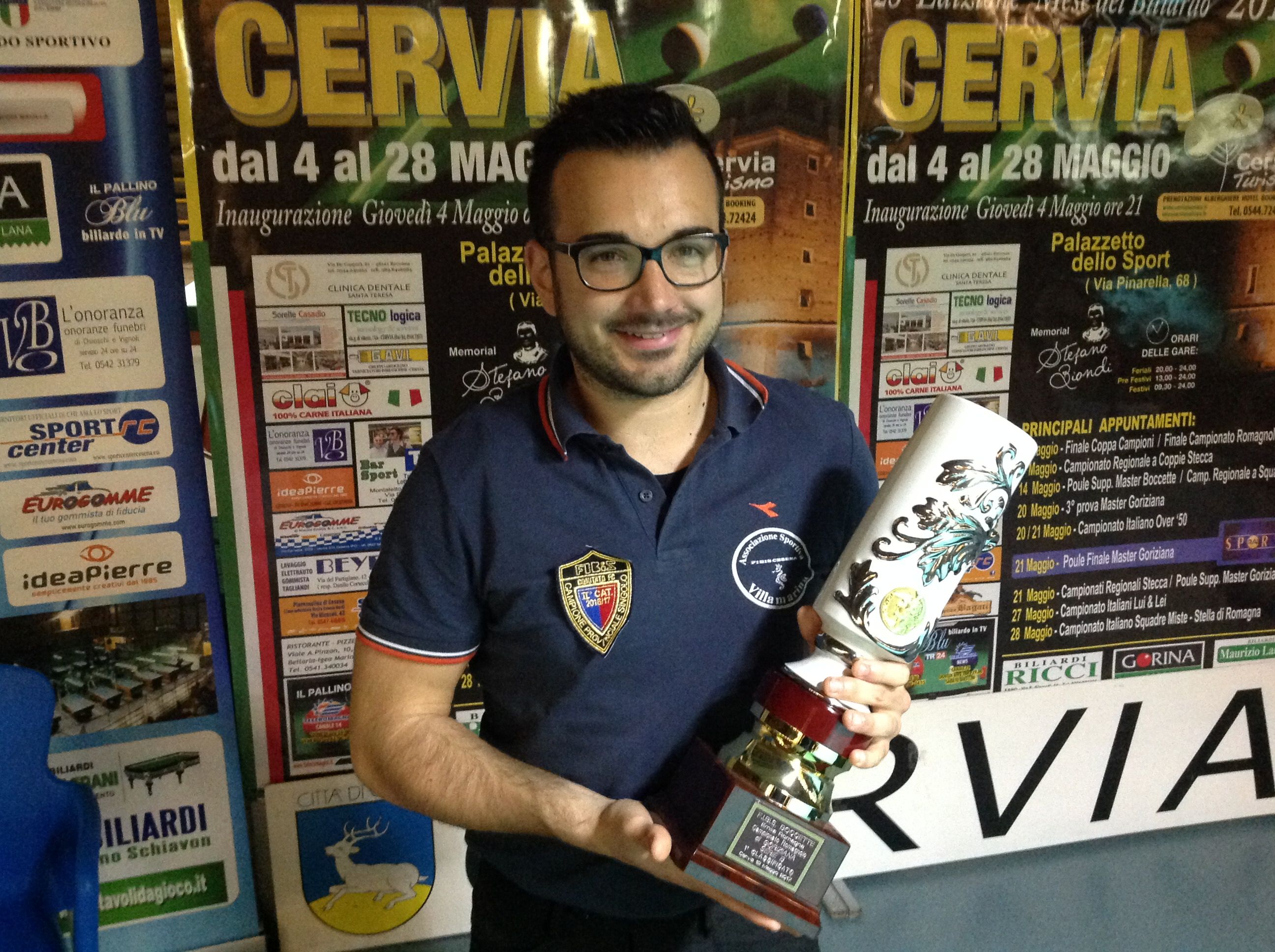 Il vincitore Vaenti Lorenzo