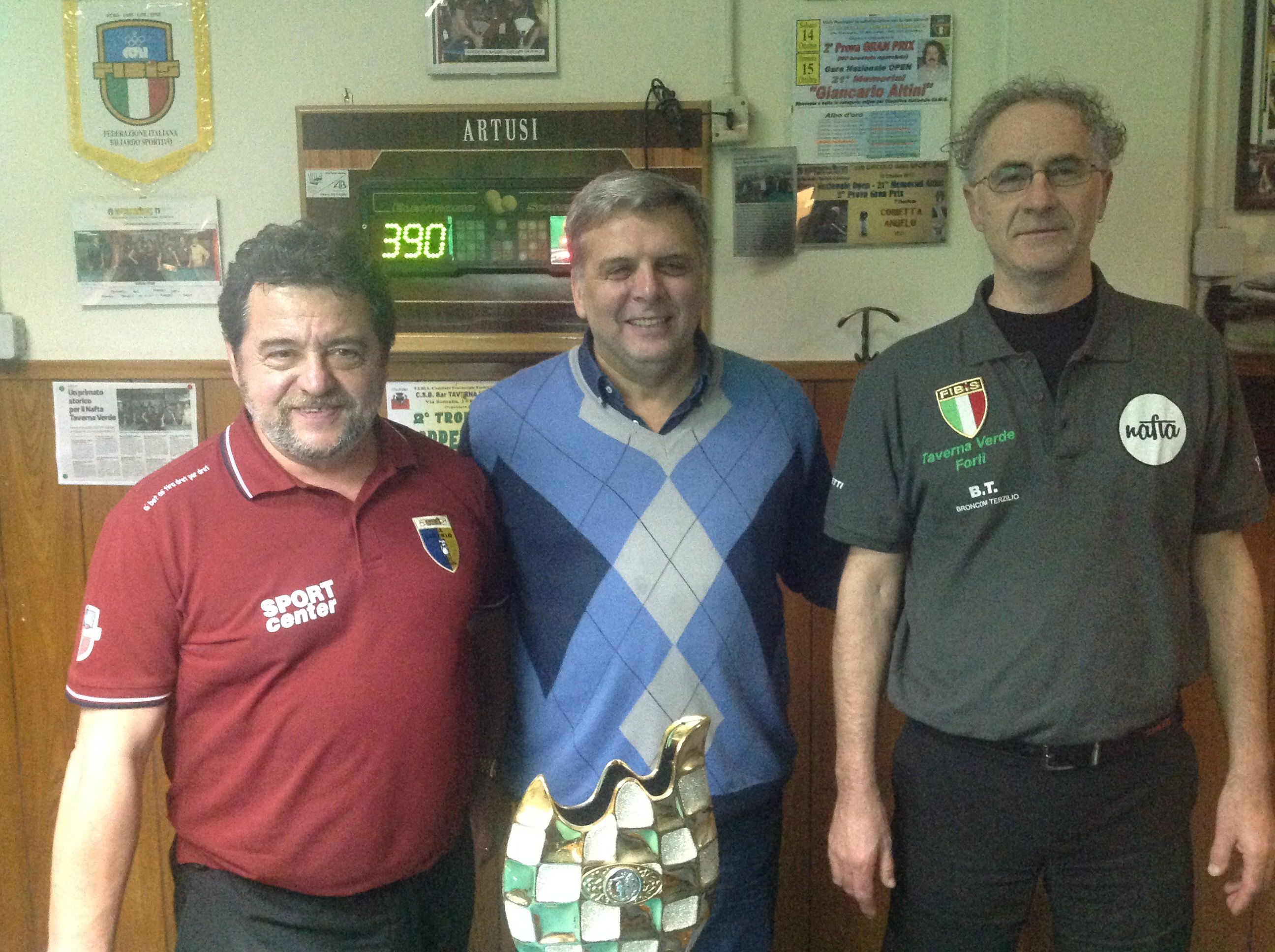 Merloni Marco (2° classificato) con De Simone Giuseppe e il vincitore Corbetta Angelo