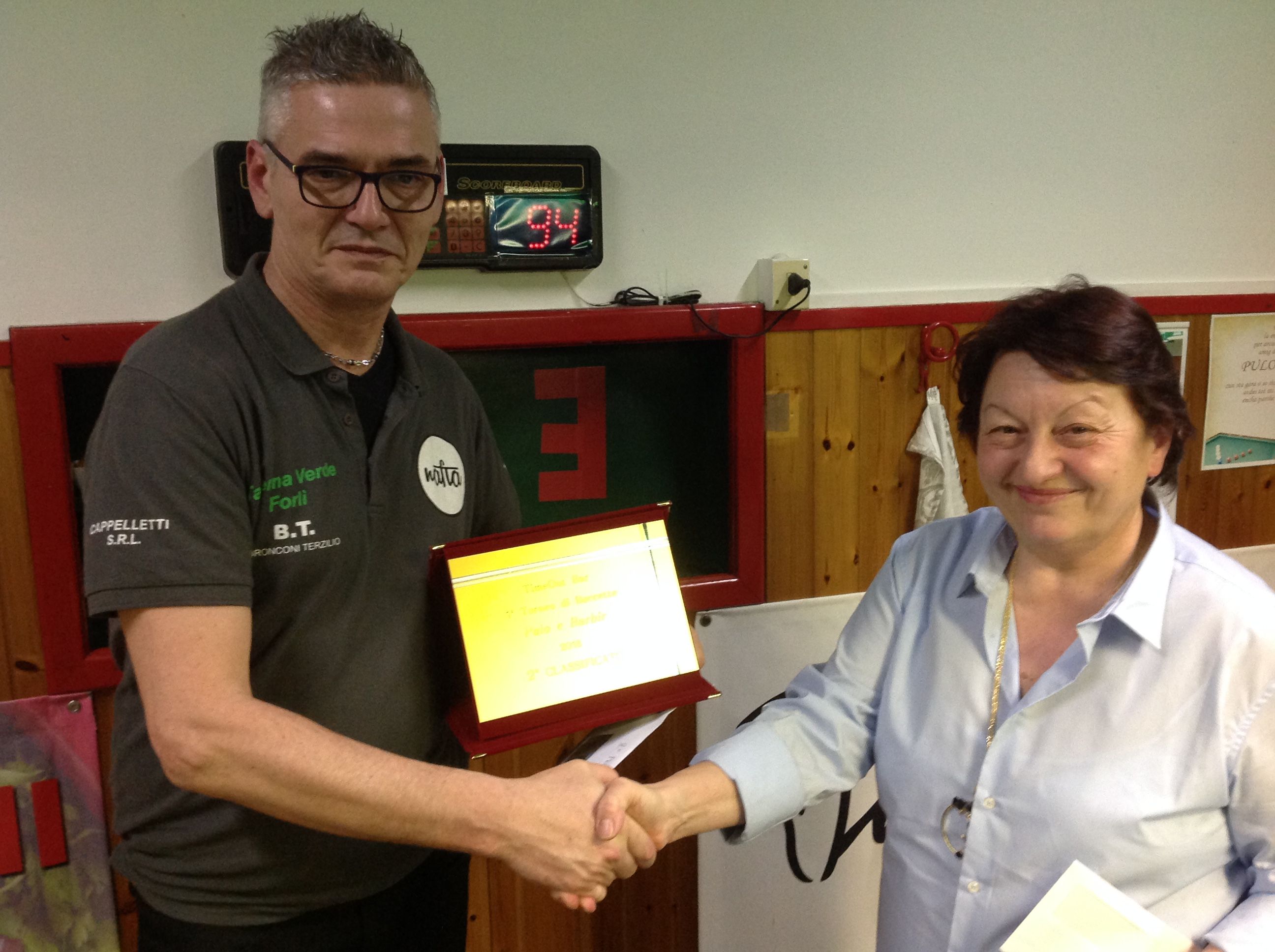2° classificato Molduzzi Luca con il Presidente del CSB Plachesi Morena
