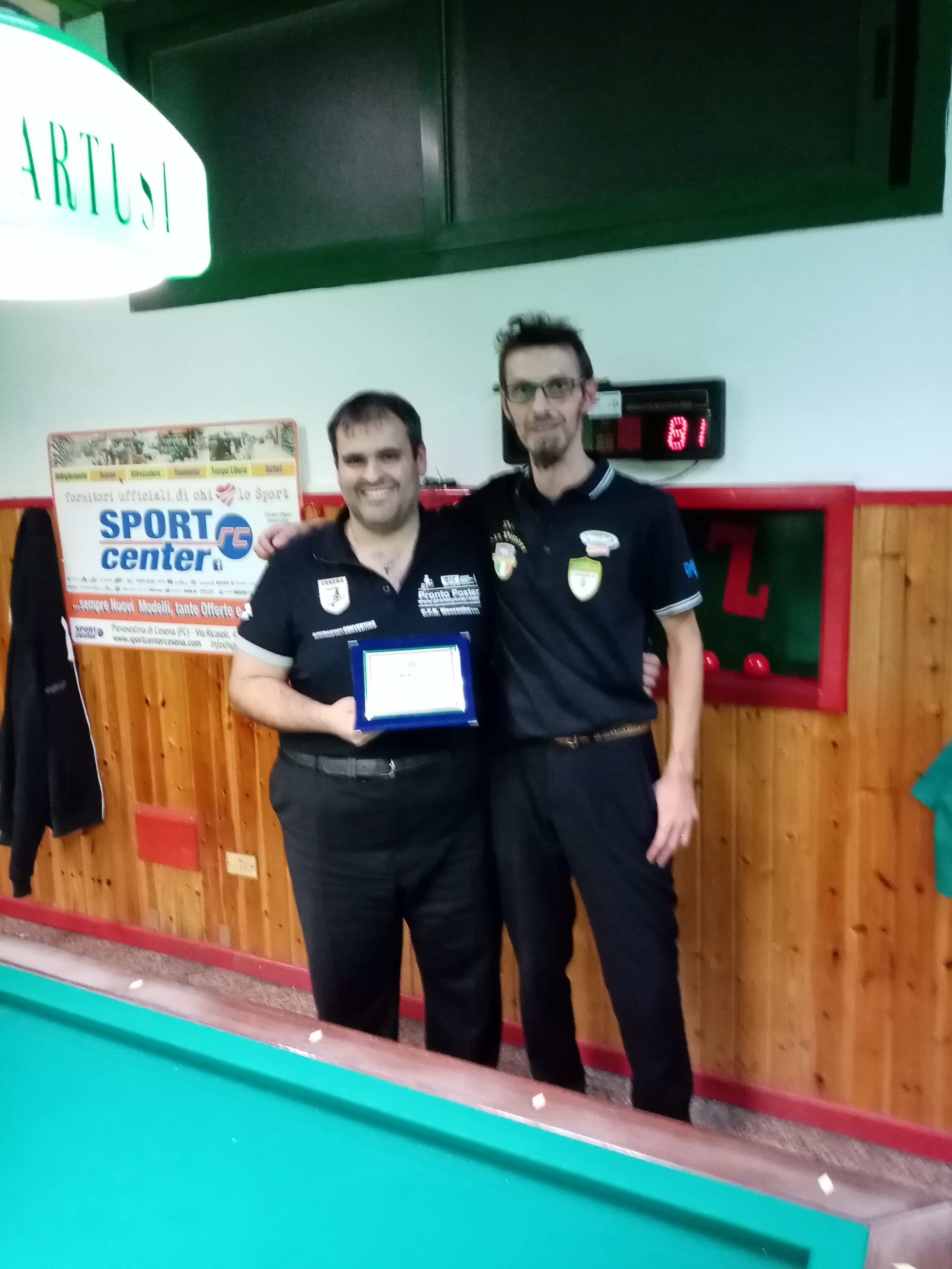 I primi due classificati alla prova di 2° cat. Borgini Mattia e Sanzani Enrico